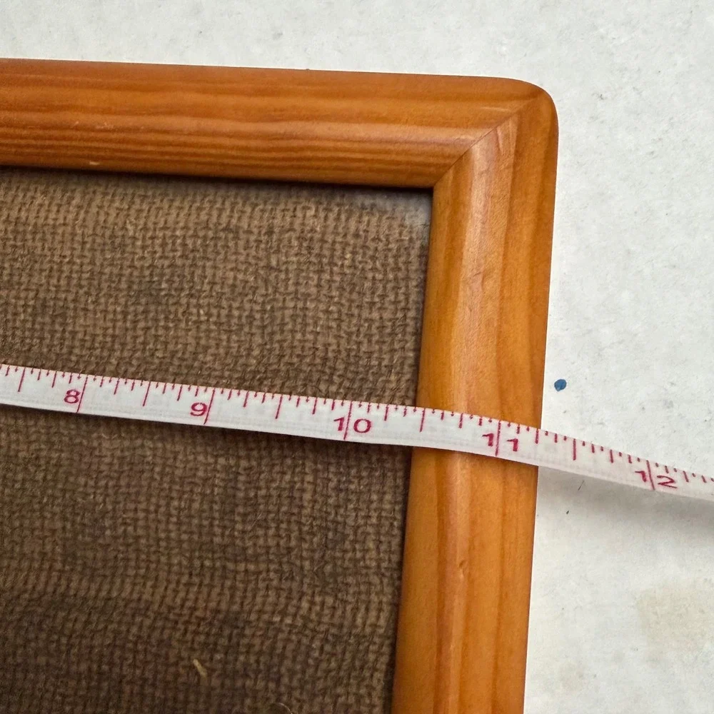 Vintage Wood Display Board Frame Rustic Brown Farmhouse Decor 11x9 Natural